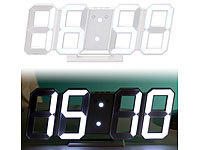 Lunartec Digitale Jumbo-LED-Tisch & Wanduhr, 3D, Wecker, dimmbar, 28 cm; LED-Funk-Wanduhren mit Temperaturanzeigen, Kompakte 3D-Wand- und Tischuhr mit 7-Segment-LED-Anzeige LED-Funk-Wanduhren mit Temperaturanzeigen, Kompakte 3D-Wand- und Tischuhr mit 7-Segment-LED-Anzeige LED-Funk-Wanduhren mit Temperaturanzeigen, Kompakte 3D-Wand- und Tischuhr mit 7-Segment-LED-Anzeige LED-Funk-Wanduhren mit Temperaturanzeigen, Kompakte 3D-Wand- und Tischuhr mit 7-Segment-LED-Anzeige 