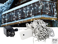 Lunartec LED Lichterketten-Vorhang 'Snow' mit 180 LEDs, IP44, kaltweiß; LED-Lichterketten für innen und außen LED-Lichterketten für innen und außen LED-Lichterketten für innen und außen 