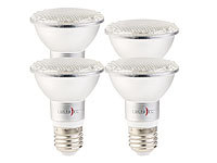 Lunartec LED-Pflanzenlampe mit 48 LEDs, 50 Lumen, E27, 4er-Set; LED-Spots GU5.3 (warmweiß), LED-Pflanzenwachstums-Streifen LED-Spots GU5.3 (warmweiß), LED-Pflanzenwachstums-Streifen LED-Spots GU5.3 (warmweiß), LED-Pflanzenwachstums-Streifen 
