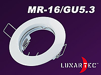 Lunartec Lampen-Einbaufassung mit Sockel MR-16/GU5.3, Farbe weiß; LED Glasfaser Sternenhimmel 