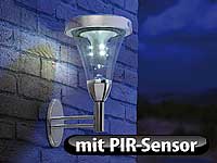 ; Solar-LED-Wandlichter mit Nachtlicht-Funktion, LED-Solar-Dachrinnenleuchten mit PIR-Sensoren & Nachtlicht-Funktion 