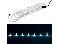 Lunartec LED-Lichtschlauch kaltweiß 4 Meter, für innen & außen; LED-Lichtbänder 