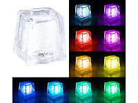 Lunartec Deko-Licht im Eiswürfel-Look mit RGB-Farbwechsel-LED; Mehrfarbige LED-Dekoleuchten mit auswechselbaren Motiven Mehrfarbige LED-Dekoleuchten mit auswechselbaren Motiven Mehrfarbige LED-Dekoleuchten mit auswechselbaren Motiven 