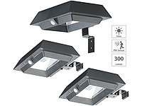 je 300 lm schwarz Lunartec 2er-Set 2in1-Solar-LED-Dachrinnen & Wandleuchten 