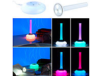 Lunartec 3in1-Nachttisch-Lampe mit Farbwechsel & Taschenlampe; LED Deko Leuchtkugeln LED Deko Leuchtkugeln LED Deko Leuchtkugeln LED Deko Leuchtkugeln 