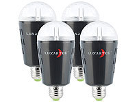 Lunartec 4er-Set Disco-LED-Lampen mit Sternenfunkel-Effekt & Soundsensor, E27