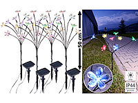 Lunartec 4er-Set Solar-LED-Lichtersträucher mit 8 Blüten und Erdspieß, 50 cm; LED-Solar-Wegeleuchten LED-Solar-Wegeleuchten LED-Solar-Wegeleuchten LED-Solar-Wegeleuchten 