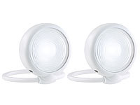 Lunartec 2er-Set LED-Wand-/Stand-/Hand-Leuchten, Bewegungserkennung, 40 lm