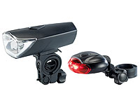 Lunartec Ultrahelles LED-Leuchten-Set mit Halterung; Stirnlampen Stirnlampen 