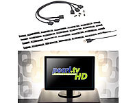 Lunartec TV-Hintergrundbeleuchtung m. 4 Leisten für 117  177 cm, warmweiß, USB; LED-Lichtbänder 