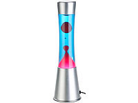 Lunartec Lavalampe mit blauer Flüssigkeit & rotem Wachs, Glas & Aluminium; Schreibtischlampen Schreibtischlampen Schreibtischlampen Schreibtischlampen