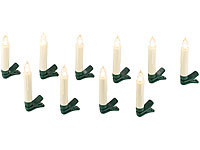 Lunartec 10er-Set LED-Weihnachtsbaum-Kerzen Versandrückläufer