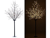 Lunartec LED-Deko-Baum mit 600 beleuchteten Blüten, 250 cm, für innen & außen; LED-Solar-Lichterketten (warmweiß) LED-Solar-Lichterketten (warmweiß) LED-Solar-Lichterketten (warmweiß) LED-Solar-Lichterketten (warmweiß) 