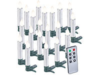 Lunartec 20er-Set LED-Weihnachtsbaumkerzen mit Fernbedienung und Timer, Silber; LED-Lichtbänder LED-Lichtbänder LED-Lichtbänder 