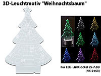 Lunartec 3D-Leuchtmotiv "Weihnachtsbaum" für Deko-LED-Lichtsockel LS-7.3D