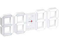 ; LED-Funk-Wanduhren mit Temperaturanzeigen, 3D-Wand- und Tischuhren mit 7-Segment-LED-Anzeigen 