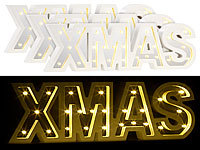 Lunartec LED-Schriftzug "XMAS" aus Holz & Spiegeln mit Timer, 3er-Set; Kabellose, dimmbare LED-Weihnachtsbaumkerzen mit Fernbedienung und Timer Kabellose, dimmbare LED-Weihnachtsbaumkerzen mit Fernbedienung und Timer Kabellose, dimmbare LED-Weihnachtsbaumkerzen mit Fernbedienung und Timer 