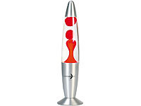 Lunartec Lavalampe klein (rot); LED-Funk-Wanduhren mit Temperaturanzeigen