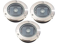 Lunartec Solar-Gartenstrahler mit Super-Bright-LED, 3er-Set; LED Solar-Wegeleuchten LED Solar-Wegeleuchten LED Solar-Wegeleuchten