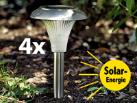 ; Solar-LED-Gartenfackeln, Solar-Leuchtkugeln RGBW mit Dämmerungssensoren 