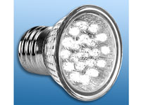 Lunartec LED-Strahler 230 Volt, E27, 20 LEDs, kaltweiß; LED-Spot GU5.3 (tageslichtweiß), LED-Spots E14 (warmweiß) 