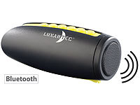 Lunartec 4in1-Taschenlampe mit Bluetooth, Lautsprecher, Radio & MP3, 3 W, 65 lm; Stirnlampen Stirnlampen 