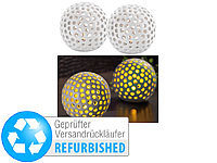 Lunartec Kabellose LED-Dekoleuchten aus Keramik Versandrückläufer; LED-Batterieleuchten mit Bewegungsmelder, Solar-Windlichter LED-Batterieleuchten mit Bewegungsmelder, Solar-Windlichter 