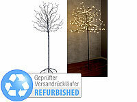 Lunartec LED-Deko-Baum mit 200 beleuchteten Knospen, Versandrückläufer; LED-Solar-Wegeleuchten 