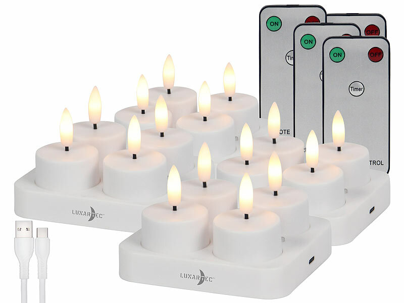 ; Akku-LED-Teelicht-Sets mit Ladestation Akku-LED-Teelicht-Sets mit Ladestation Akku-LED-Teelicht-Sets mit Ladestation 