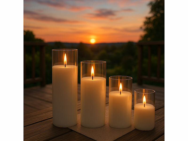 ; Akku-LED-Teelicht-Sets mit Ladestation Akku-LED-Teelicht-Sets mit Ladestation Akku-LED-Teelicht-Sets mit Ladestation 
