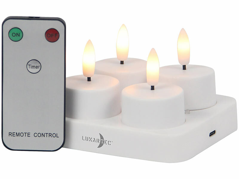 ; Akku-LED-Teelicht-Sets mit Ladestation Akku-LED-Teelicht-Sets mit Ladestation Akku-LED-Teelicht-Sets mit Ladestation 