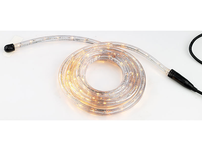 Lunartec LED-Lichtschlauch orange, 4 Meter, für innen & außen; LED Streifen LED Streifen 