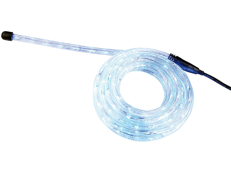 Lunartec LED-Lichtschlauch blau, 4 Meter, für innen & außen; LED Streifen LED Streifen 