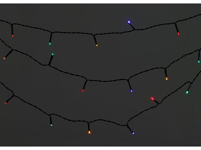 ; LED-Solar-Lichterketten (warmweiß), LED-Lichterketten für innen und außen 