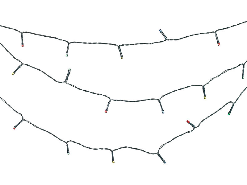 ; LED-Solar-Lichterketten (warmweiß), LED-Lichterketten für innen und außen 