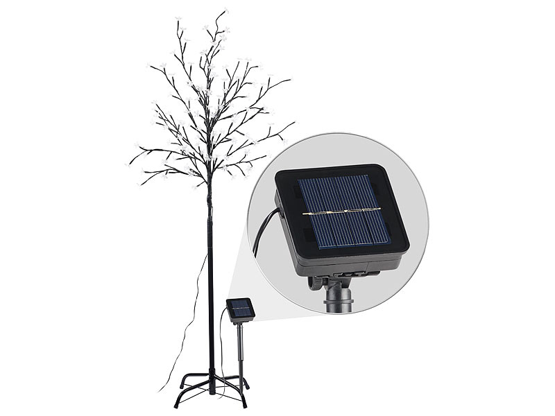 ; LED-Solar-Lichterketten (warmweiß) 