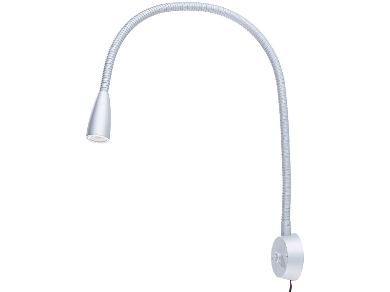 Lunartec LED-Leuchte mit Aluminium-Schwanenhals, 1 W