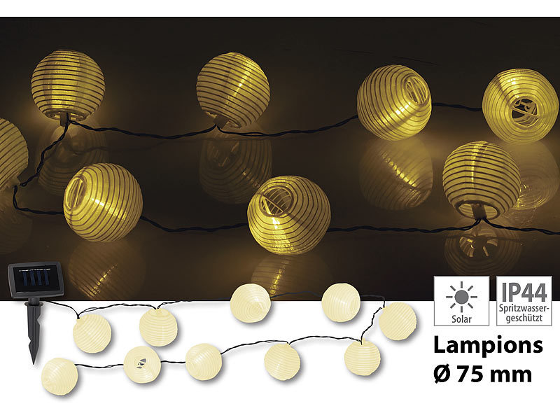 ; LED-Solar-Lichterketten (warmweiß) LED-Solar-Lichterketten (warmweiß) 
