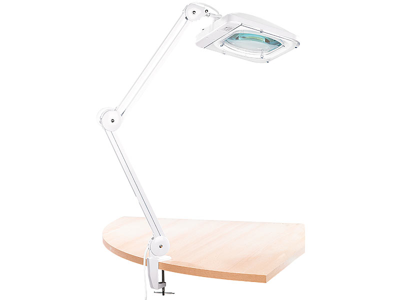 Lunartec Profi-Lupenlampe mit 28 Watt Röhre & 3 Dioptrien Vergrößerung; Schreibtischlampen 