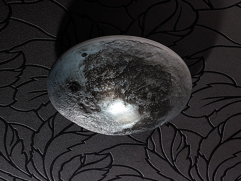 Lunartec Kabellose Mondphasen-Lampe mit Fernbedienung; Schreibtischlampen Schreibtischlampen Schreibtischlampen Schreibtischlampen 
