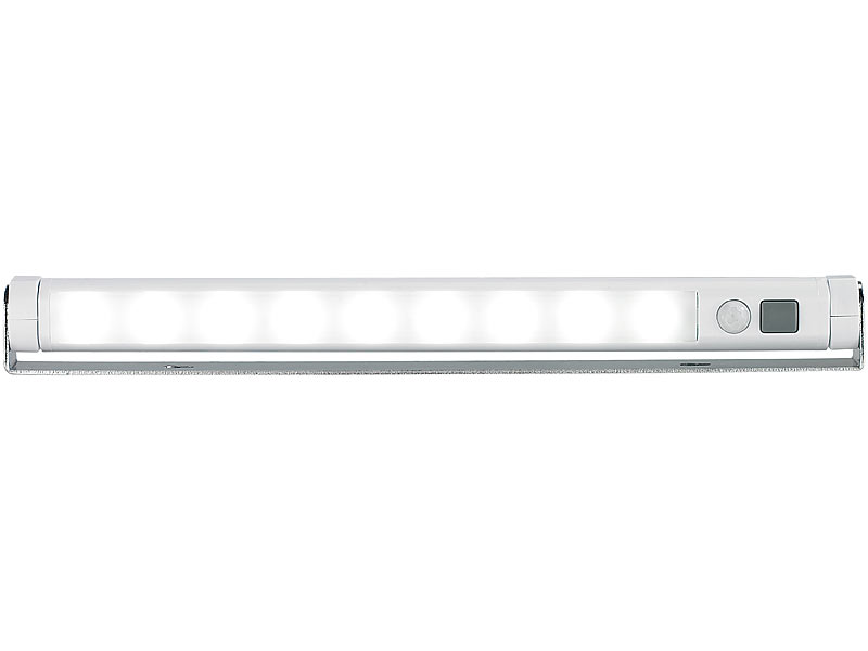 Lunartec Automatische LED-Lichtleiste mit Bewegungsmelder, weiß; LED Streifen LED Streifen LED Streifen 