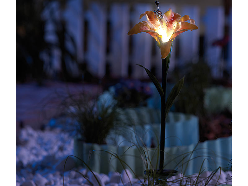 ; Solarlampen-Blumen für Terrassen, Balkone Solarlampen-Blumen für Terrassen, Balkone 