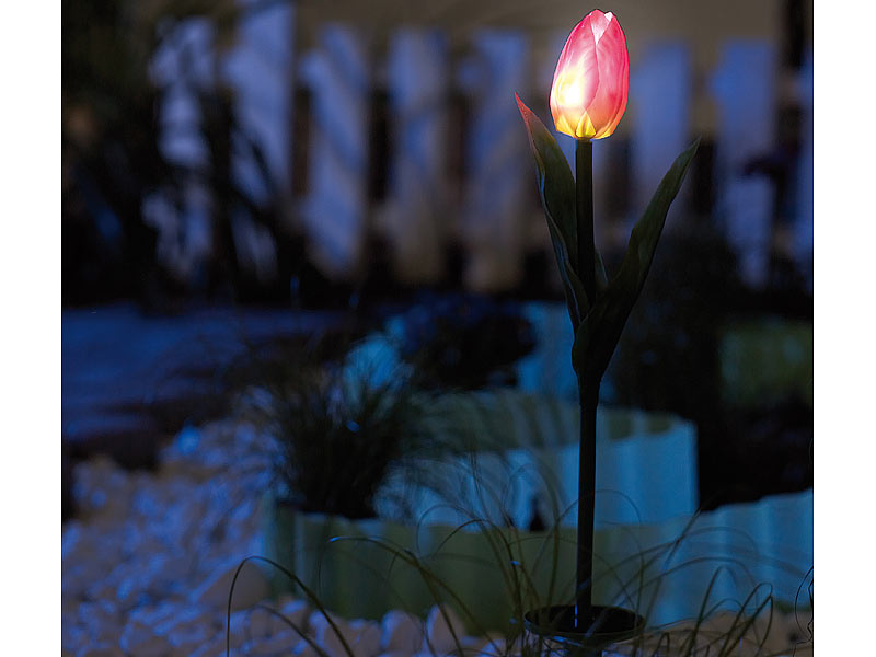 ; Solarlampen-Blumen für Terrassen, Balkone Solarlampen-Blumen für Terrassen, Balkone 