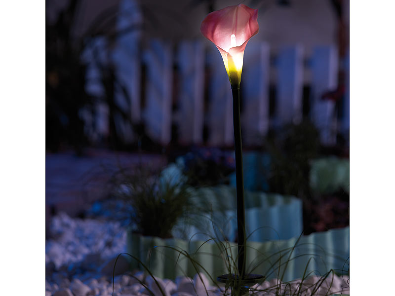 ; Solarlampen-Blumen für Terrassen, Balkone 