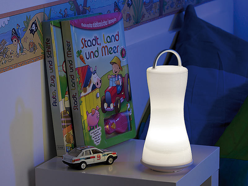 Lunartec LED-Laterne & Tischlampe "Livinglight Mini", kaltweiß; Schreibtischlampen Schreibtischlampen 