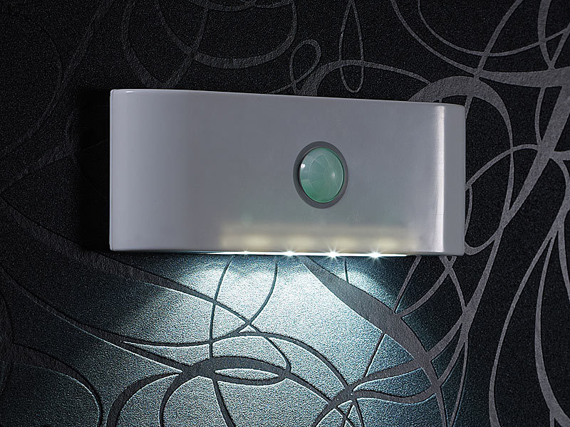 ; LED-Solar-Außenlampen mit PIR-Sensoren (neutralweiß) 
