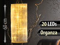 Lunartec Organza-Lichterschlauch: 60 cm Lichtskulptur (refurbished); LED Streifen 