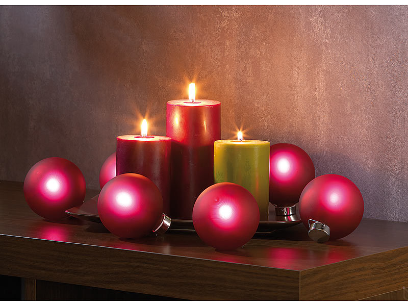 ; Kabellose, dimmbare LED-Weihnachtsbaumkerzen mit Fernbedienung und Timer 