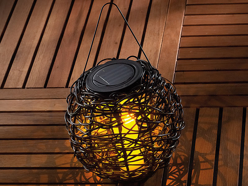 ; LED-Solar-Lichterketten (warmweiß) 