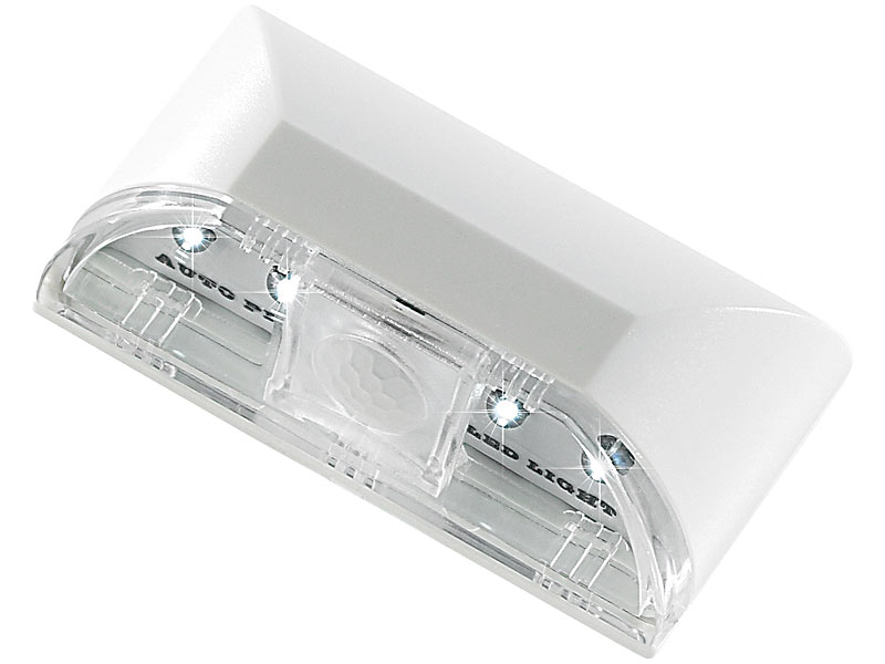 Lunartec Automatische LED-Türbeleuchtung mit PIR-Bewegungssensor; LED Batterie Leuchten LED Batterie Leuchten LED Batterie Leuchten LED Batterie Leuchten 